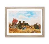 Fox In Autumn By Bruno Liljefors Classic Painting Framed Print | A4 Oak Framed Wall Art | Ready to Hang | Classic Animal Picture | Living Room Bedroom Lounge Office