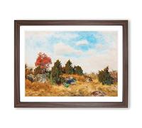 Fox In Autumn By Bruno Liljefors Classic Painting Framed Print | A4 Walnut Framed Wall Art | Ready to Hang | Classic Animal Picture | Living Room Bedroom Lounge Office