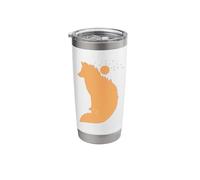 Fox in Front of Moon red Fox Wild Animal Stainless Steel Insulated Tumbler