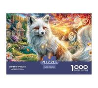Fox in GardenMasterful 1000-Piece Jigsaw Puzzles for Adults A Complete Set of Challenging Educational Puzzle Game Pieces - An Intellectually Stimulating Gift for Adult And Teenage Enthusiasts Age 12