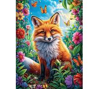 Fox in Magical Forest 1000 Piece Pack DIY Jigsaw Puzzle Accompany Fairy Tale Cute Collectors Cognitive Development Educational Decorative Puzzle Gifts for Adults High-grade Cardboard 1000 PCS