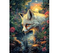 Fox in Magical Forest 300 Pc Classic Jigsaw Puzzle Magical Accompany Fairy Tale Puzzle for Adults Hard Challenging Hobby Home Decor Poster High-grade Rigid Cardboard 300 PCS