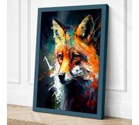 Fox in Motion Canvas Wall Art Print 30x20 Inch