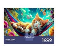 Fox in Paris Jigsaw Puzzles 1000 Piece Jigsaw Puzzle White Pup Educational Game 100% Recycled Cardboard Beautiful Decoration Puzzle Game for Women & Adults 52x38cm/1000pcs