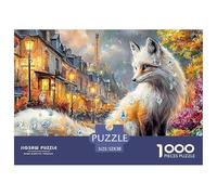 Fox in ParisPremium 1000-Piece Jigsaw Puzzles for Adults Offering A Challenging Educational Games Experience - A Perfectly Suited Gift for Adults And Kids Age 12 Years And Up to Explore Together 52x3