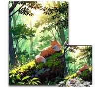 Fox in Sunlit Forest Jigsaw Puzzles for Adults 1000 Piece Puzzles for Adults Interactive Family Game DIY Home Decor Brain Teaser Gift 1000 PCS(38x26cm)