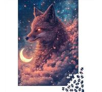 Fox in The Clouds 1000-Piece Adult Jigsaw Puzzle, 52x38cm/1000pcs; White Card with A Low-dust Finish; Easy to Continue on Another Evening