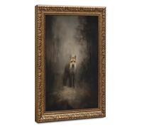 Fox in The Misty Forest Poster Canvas Poster Bedroom Decor Landscape Office Room Decor Gift 24" L X 36" W