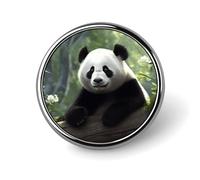 Fox in The Woods Metal Lapel Pin, Lightweight, Durable, Fashionable Round Badge for Shirts, T-Shirts, Jackets, Lovely Panda, Circular