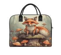 Fox in The Woods Tote Bags Travel Duffel Bag Shoulder Handbag with Detachable Shoulder Strap Weekender Overnight Carry On Bag Fashion Tote Top Handle Satchel