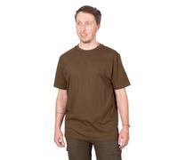 Fox Indicator T-Shirt Khaki Large | Carp Fishing T-Shirt | Prominent Line Drawing Fish Indicator Graphic on the Back and Small on Chest | Lightweight, Cool and Breathable | 100% Cotton | Code CFX556