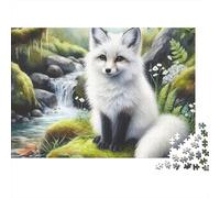 Fox Jigsaw Puzzle Forest Vulpine 1000pc Thick Matte Finish Cardboard Stress Relief Rainy Day for Adults Advanced Teenagers Family 38x26cm/1000pcs