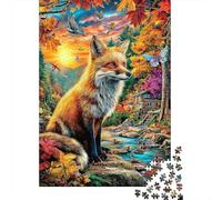 Fox Jigsaw Puzzles 1000 Pieces. Whimsical Challenge Toy for Adults Kids 52x38cm/1000pcs