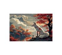 Fox Jigsaw Puzzles for Adults 1500, Wooden 1500 Piece Jigsaw Puzzles for Adults Autumn, Educational Puzzle Games for The Whole Family Together, Puzzle for Wall Art Home Decor 36x24 inch LZPT-02479
