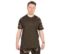 FOX KHAKI/CAMO OUTLINE T-SHIRT - ALL SIZES | NEW - CARP FISHING CLOTHING RANGE