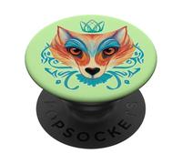 Fox King artistic Illustration PopSockets Adhesive PopGrip