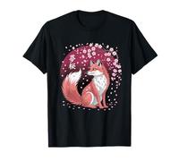 Fox Kitsune 夢桜 Cherry Blossom Night T-Shirt