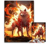 Fox Kitsune JapanesePuzzles for 1000 Piece Wooden Jigsaw Puzzles for Adults Home Decor Brain Teaser Game for TeenagersFamily Interaction 1000 PCS(75x50cm)