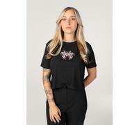 Fox Lake - Metal Logo Crop - Girly - black - L - 50% Polyester, 25% Cotton, 25% Viscose L