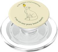 Fox Lemon Transparency Easy Peasy Saying PopSockets PopGrip for MagSafe