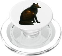 Fox Library Art for Book Reader and Animal Lover PopSockets PopGrip for MagSafe