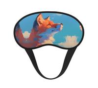 Fox Light-Blocking Sleeping Eye Mask â€“ Ultra-Soft and Comfortable, Perfect for Travel, Camping, Shift Work, and Meditation with Adjustable Straps