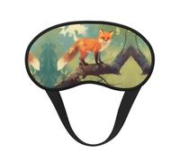 Fox Light-Blocking Sleeping Eye Mask â€“ Ultra-Soft and Comfortable, Perfect for Travel, Camping, Shift Work, and Meditation with Adjustable Straps
