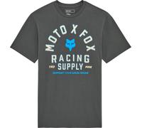 FOX Local Racer Premium T-Shirt, grey-blue, size S for Men