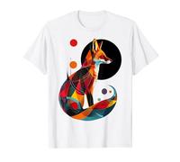 Fox Lover Abstract Art Animal Geometric Graphic Fox T-Shirt