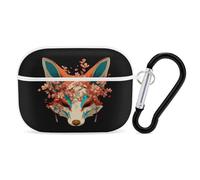 Fox Mask Wireless Earphone Case with Carabiner | Bluetooth Earphone Cover,Shock Protective Case,Earbud Cases Compatible for Airpods Pro