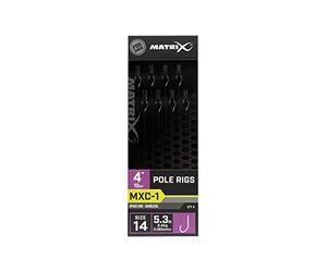 FOX Matrix MXC-1 4" Pole Rigs Barbless 8pcs Fishing Terminal Tackle (Sz14-0.165mm)