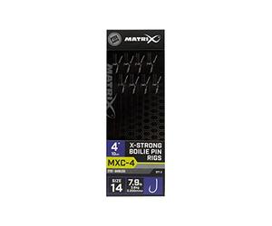 FOX Matrix MXC-4 4" X-Strong Boilie Pin Rigs Barbless 8pcs Fishing Terminal Tackle (Sz14-0.20mm)