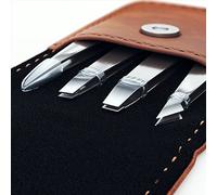 Fox Medical Equipment Precision Stainless Steel Tweezer Set for Eyebrow and Beard Grooming - Professional Facial Hair Removal Tools for Men and Women - Surgical Grade, Sharp, and Durable