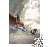 Fox Meets Squirrel 1000-Piece Jigsaw Puzzle for Adults, 38x26cm/1000pcs, Screen-Free Activity, Weekend Downtime And Quiet Weekends