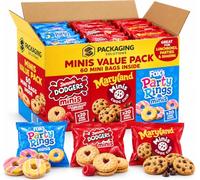 FOX Mini Biscuit Variety 60 Pack Count Jammie Dodgers Maryland Party Rings | 60 Mini Bags, 3 Classic Biscuit Varieties, Individually Wrapped, Ideal for Lunchboxes, Parties, Sharing & Gifting