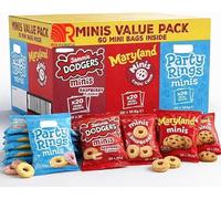FOX Mini Biscuit Variety Pack 60 Count - Jammie Dodgers, Maryland Cookies & Party Rings Minis - Individually Wrapped Biscuit Snack Packs for Lunchboxes, Parties & Sharing By Red Rainbow
