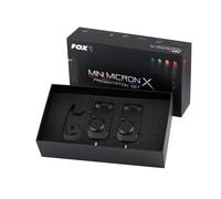 Fox Mini Micron X Carp Fishing Bite Alarm 4 rod set