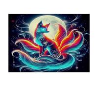 Fox Moon Fantasy 1000pcs Mini Puzzle For Adults Challenging | 38x26cm Cardboard Living Room Decor Smooth Surface Birthday Gift Mind Relaxation
