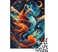 Fox Moon Galaxy 1000 Piece Mini Jigsaw Puzzle For Adults Gift Idea | 70x50cm Cardboard Puzzle Lovers Family Bonding Puzzle Game Birthday Gift Home Decor