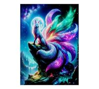 Fox Moonlight Fantasy 1000pcs For Adults Mini Puzzle Premium Paper | 52x38cm Cardboard Home Decor Smooth Surface Birthday Gift Stress Relief