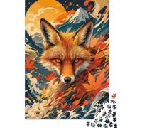 Fox Mountain Autumn 1000 Pieces Mini Jigsaw Puzzle for Adults | 70x50cm Cardboard, Living Room Decor, Premium Craftsmanship, Birthday Gift, Mind Relaxation