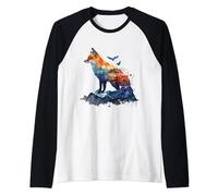 Fox Mountains Animal Lovers Animal Fox Raglan Baseball Tee