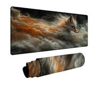 Fox Mouse Mat Abstract Mousepad with Stitched Edges as Desk Mat Improved Pecision Speed, Mouse Pad as Desk Accessories for Laptop Wireless Keyboard Table Autumn Decorations 24 x 56 x 0.12 in DBYH-1792