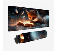 Fox Mouse Pad Book Large Mouse Mat XXL 47.2 x 23.6 Inch Desk Mat for Keyboard and Mouse with Non-Slip Rubber Base, Improves Speed and Precision, Waterproof Mousepad for Office and Home, Model 248
