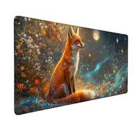 Fox Mouse Pad Large 90x40cm, Animal Gaming Mouse Pad Waterproof Desk Mat with 3MM Stitched Edges, Non-Slip Rubber Base Mousepad Computer Accessories for Gaming, PC, Office, Home, Gifts -lsy26035A