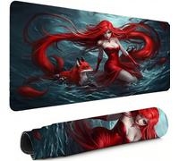 Fox Mouse Pad XXL 1200 x 600 mm, Large Mouse Mat Girl Waterproof Desk Pad with Stitched Edges and Non-Slip Rubber Base, Extended Comfortable Gaming Mousemat, for Improves Speed and Precision C-728