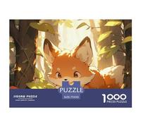 Fox Mushroom for Adults Fun 1000 Pieces Cute Cartoon Puzzle Stress Relief Toys Home Decoration Toys Intellectual Game Educational Game Premium & Durable 1000 Pieces (75x50cm)