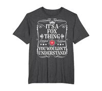 Fox Name Its A Fox Thing You Wouldn't Understand T-Shirt, Men's Big and Tall, Dark Heather Grey, 3X Tall