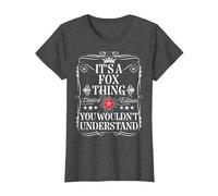Fox Name Its A Fox Thing You Wouldn't Understand T-Shirt, Women, Dark Heather Grey, Large