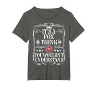 Fox Name Its A Fox Thing You Wouldn't Understand T-Shirt, Women's Plus, Asphalt Grey, 4X